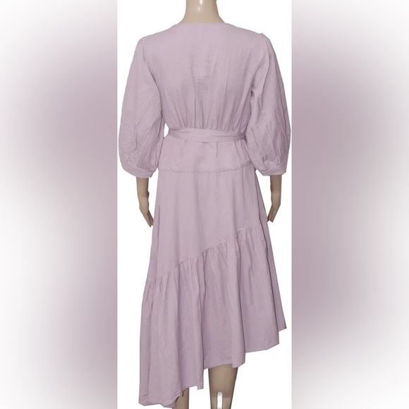 Free People Don't Mind if I Do Midi Wrap Dress Bohemian Vacation Sz Large - Picture 5 of 11